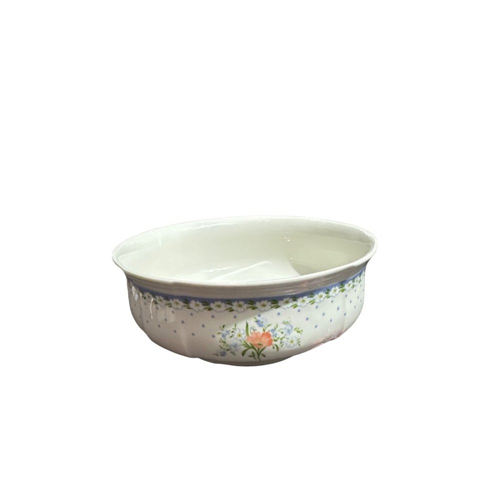 Villeroy & Boch Romantica 7.5 inch Round Vegetable Bowl Blue Orange Floral